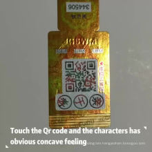 Customized design qr code scratch off label scannable anti-counterfeiting sticker